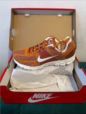 Nike Orange Athletic Mesh Sneaker with White Swoosh